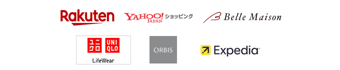 Rakuten YAHOO!VbsO BELL MAISON UNIQULO ORBIS  Expedia