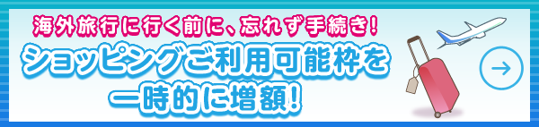 �C�O���s�ɍs���O�ɁA�Y�ꂸ�葱���I�V���b�s���O�����p�\�g���ꎞ�I�ɑ��z�I